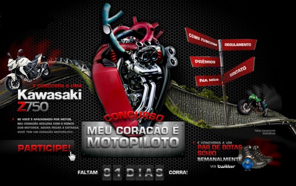 Promoção coração moto piloto