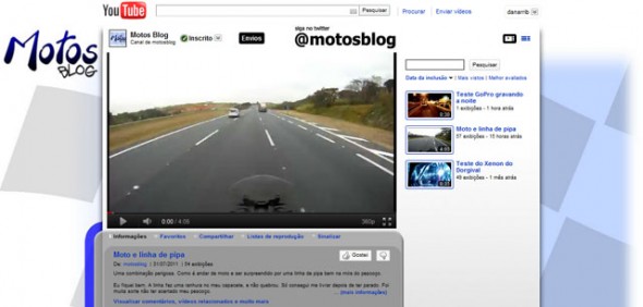 Canal do Motos Blog no Youtube