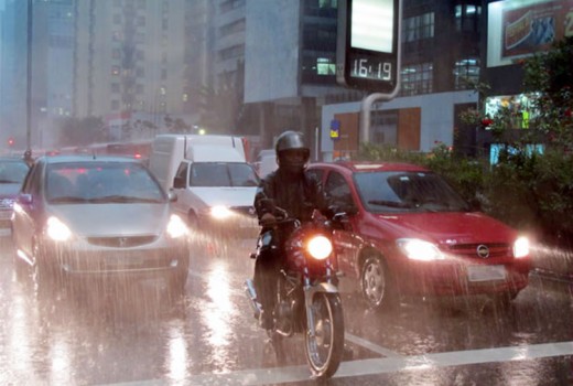 Chuva em São Paulo (Foto: Paulo Guilherme/G1)