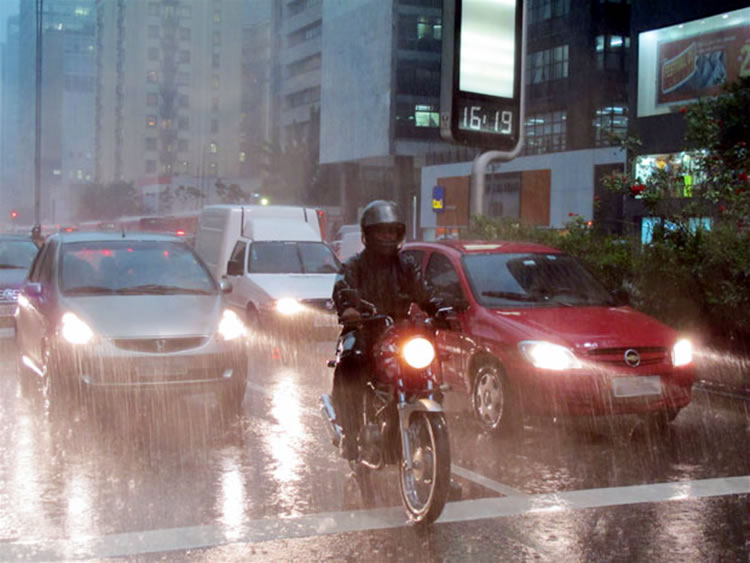 Chuva em São Paulo (Foto: Paulo Guilherme/G1)